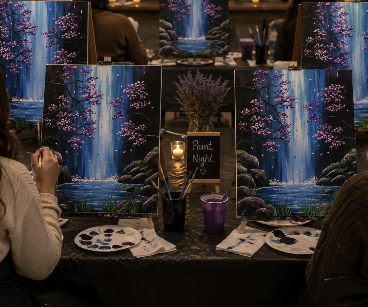 Paint Nite: Lavender Falls