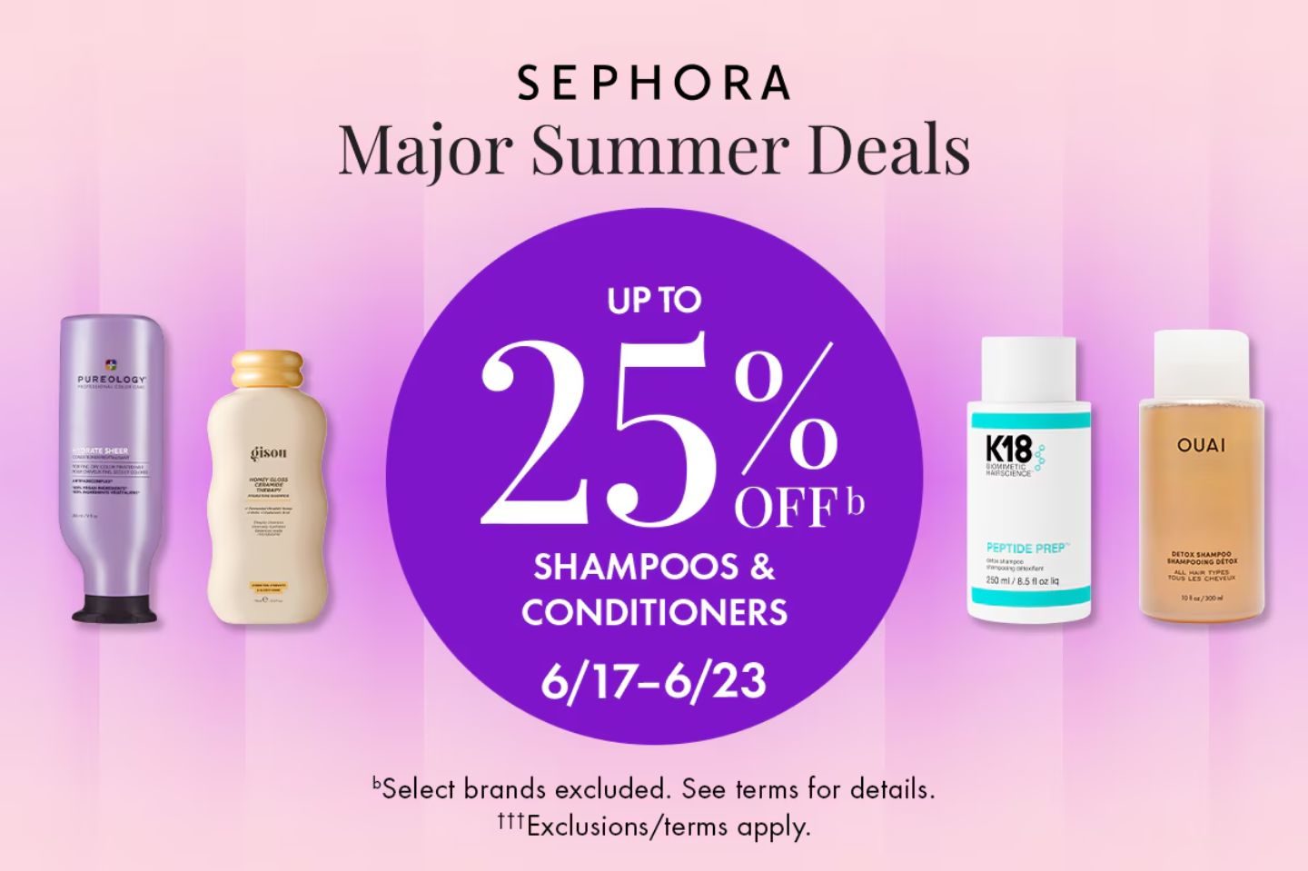 Up to 25% off Shampoo + Conditioner